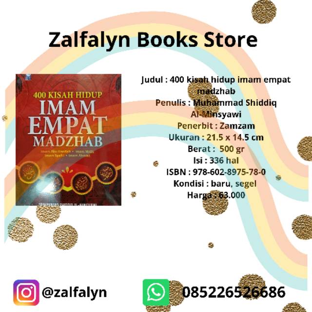 Jual 400 Kisah Hidup Imam Empat Madzhab | Shopee Indonesia