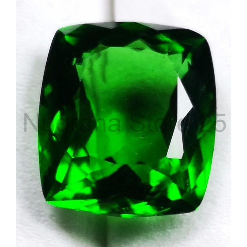 Jual NATURAL PERMATA GREEN MOLDAVITE OCTAGON LUSTER CLEAN + MEMO NGR