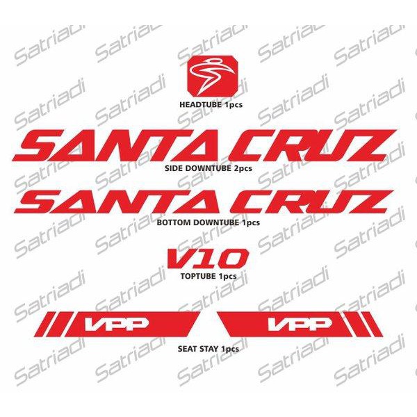 Jual Stiker Frame Sticker Decal Sepeda Santa Cruz V10 Downhill Mountain ...