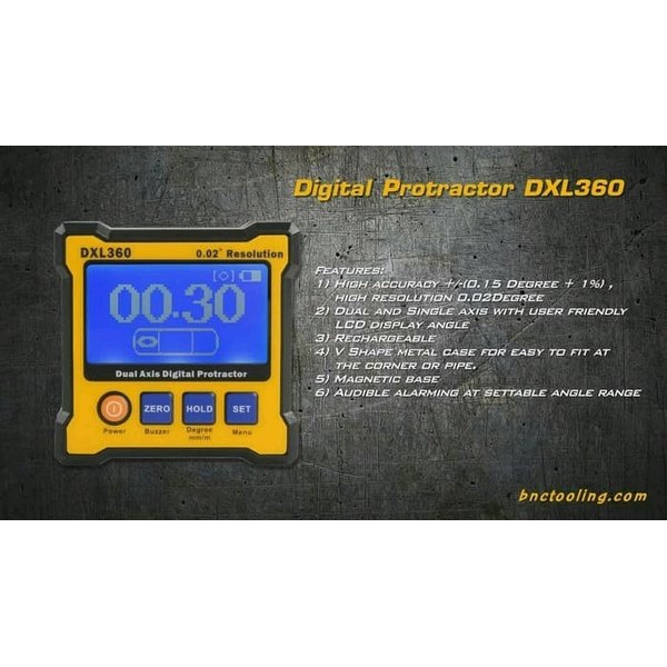 Jual Dual Axis Digital Protractor DXL360 Angle Finder Level Box Alat ...