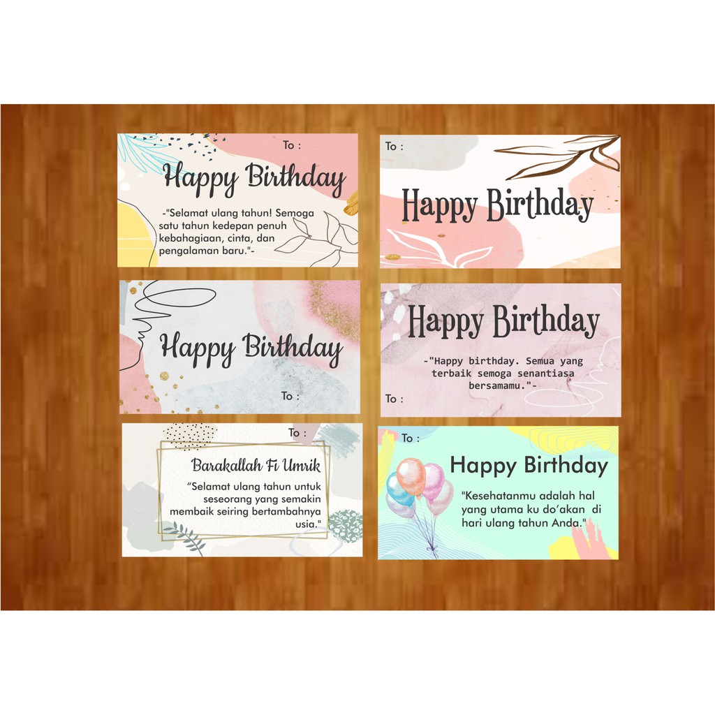 Jual Kartu Ucapan Selamat Ulang Tahun - Happy Birthday - Greeting Card ...