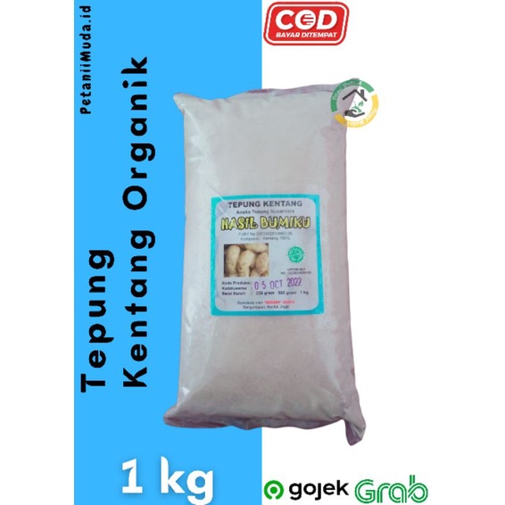 Jual Tepung Kentang Organik kemasan 1 KG/Tepung Kentang Murni kemasan 1
