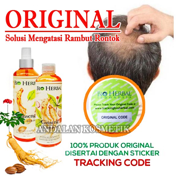 Jual [PAKET] BIO HERBAL Hair Tonic Penumbuh Rambut Botak & Pencegah ...