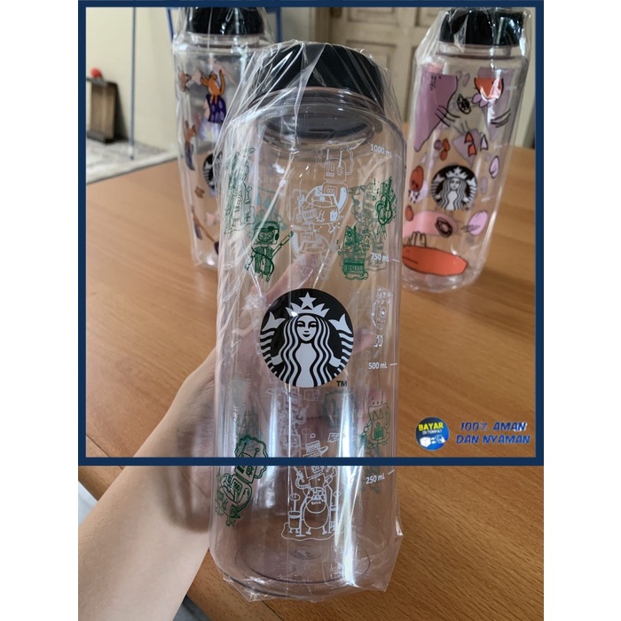 Jual Starbucks X KREABY Original 1L Liter Plastic Reusable Bottle