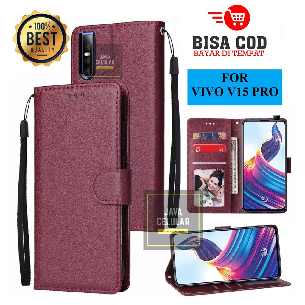 Wallet Kulit Flip Cover Vivo V15 Pro Jual VIVO V15 PRO Leather