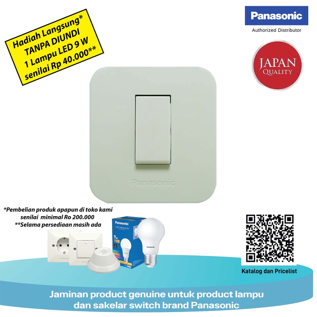 Jual Saklar Panasonic Putih Original Outbow Tunggal Tempel Engkel ...