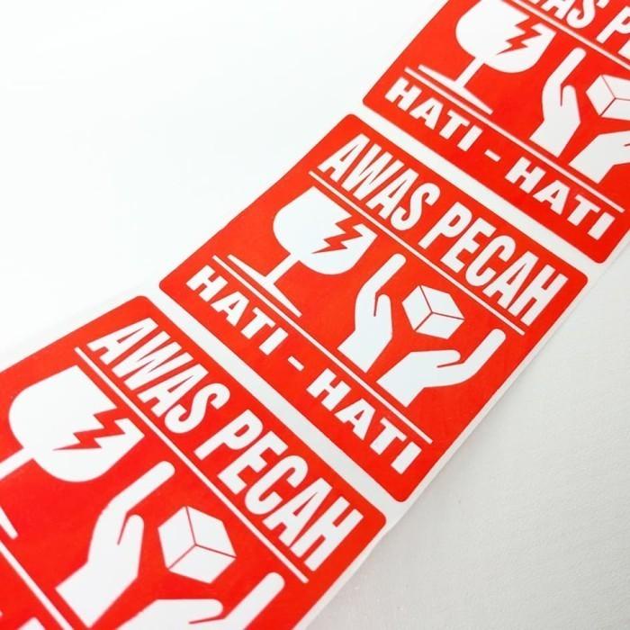 Jual Stiker Label Fragile Stiker Awas Pecah 6 X 5,5 Cm (1 Roll/ 500 Pcs ...
