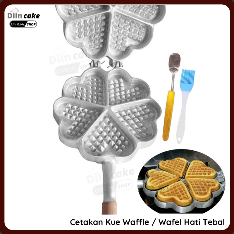 Jual CETAKAN KUE JEPIT WAFFLE / WAFEL HATI LOVE KECIL TEBAL | Shopee