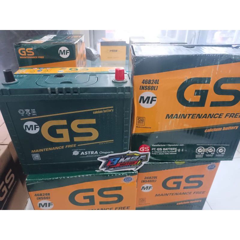 Jual AKI GS ASTRA MF NS60L 46B24L UNTUK GRAND LIVINA, TOYOTA VOXY