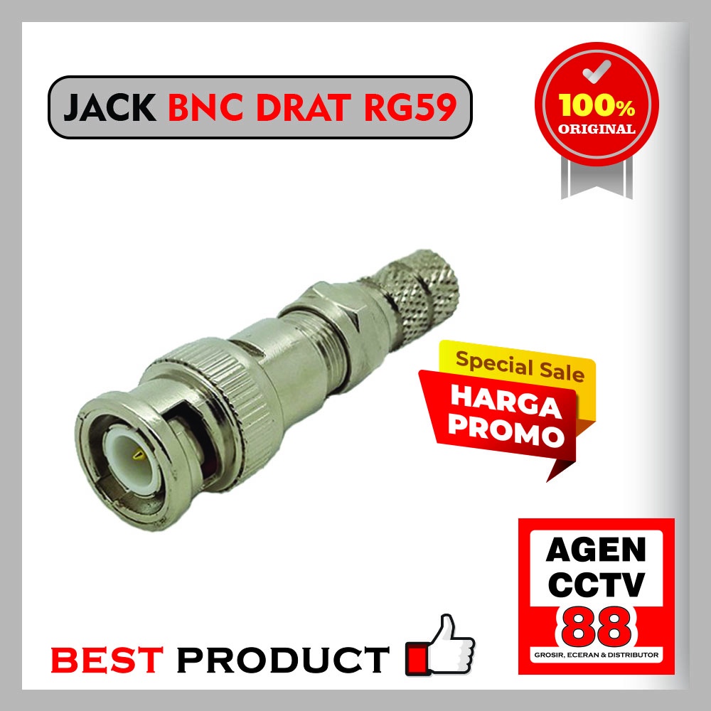 Jual BNC DRAT RG59 MURAH Jack konektor CCTV DLL Shopee Indonesia