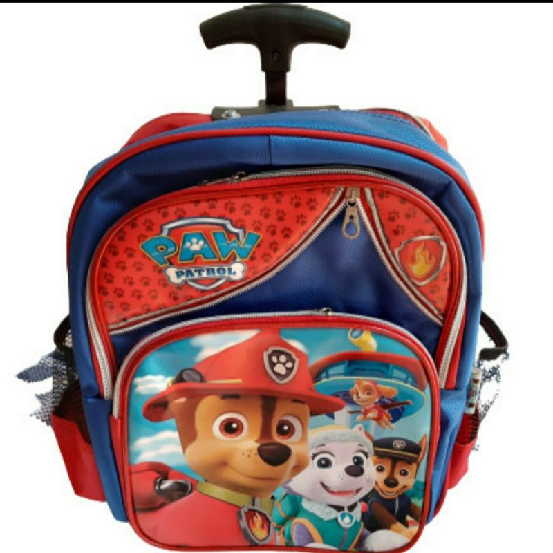 Jual Tas troli TK Paw Patrol bisa ransel juga sateen tebal awet