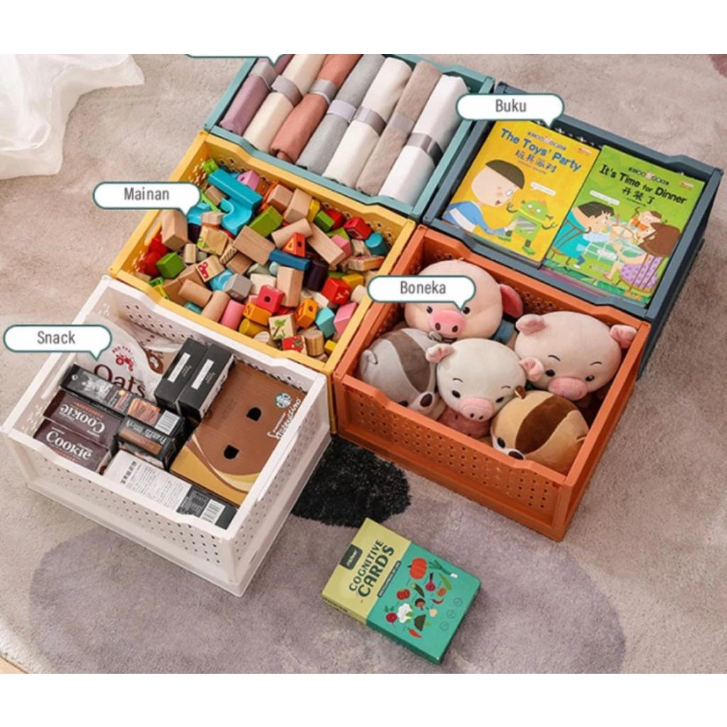[UNIK88] YT797 Kontainer Plastik Folding Storage Box / Kotak Penyimpanan Lipat | AutoStock