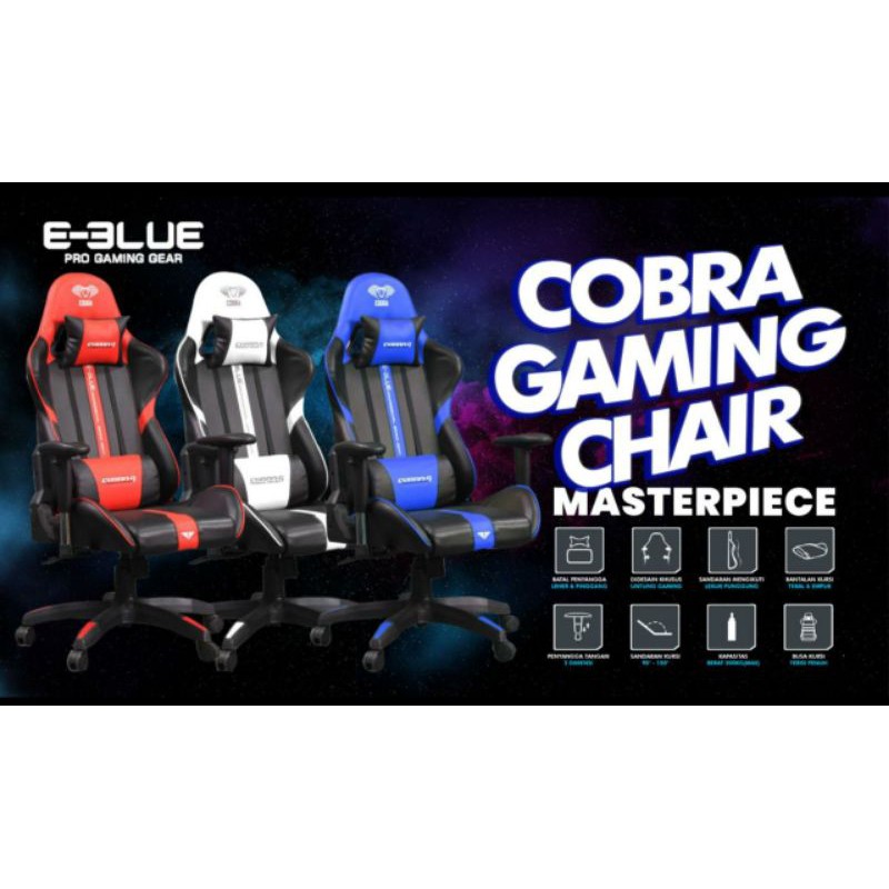 Jual BANGKU GAMING EBLUE COBRA GAMING CHAIR EEC412BBC Shopee Indonesia
