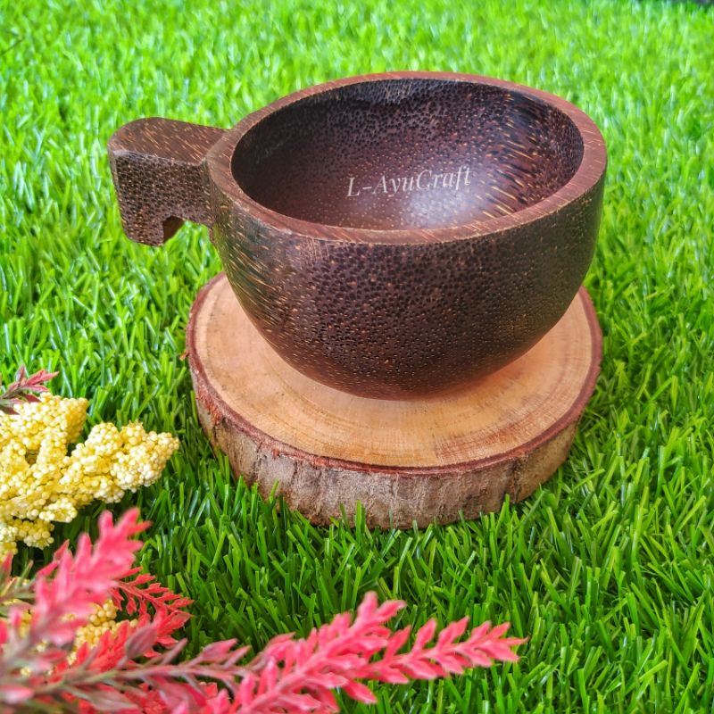 Jual L-AYUCRAFT Cangkir kayu aren | Shopee Indonesia
