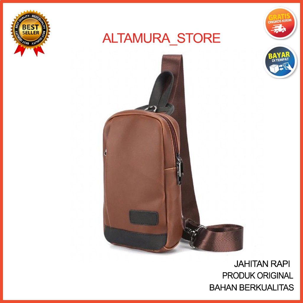 Jual Tas Selempang Pria Remaja Polos Keren Gaya Distro F2l8 Slempang