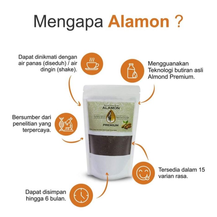 Jual booster-asi- susu almond bubuk - alamon milk asi booster alamon ...