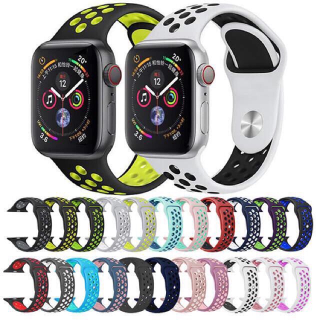 2 STRAP APPLE WATCH NIK 42MM 44MM 45MM TALI S M SERIES 1 2 3 4 5 6 SE 7 NIK STRAP SPORT BAND TALI IWATCH