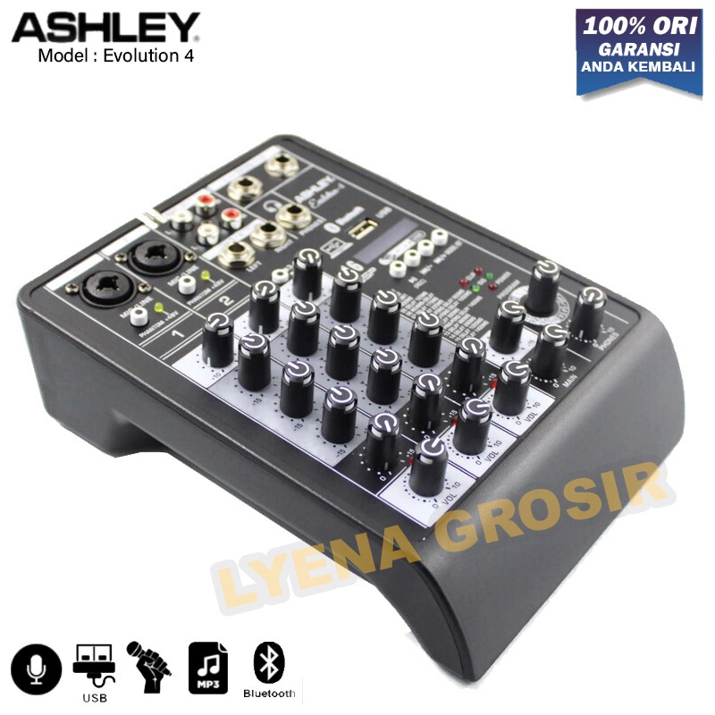 Jual Mixer Audio Ashley Evolution 4 Original Bluetooth -USB 4 Channel ...