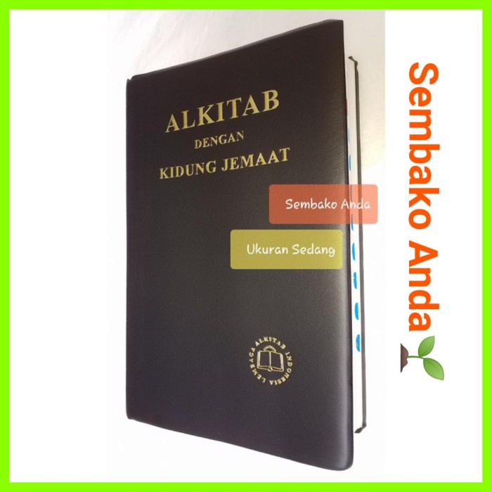 Jual Alkitab Kristen Dengan Kidung Jemaat Ukuran Sedang. LAI TB 052 TI ...