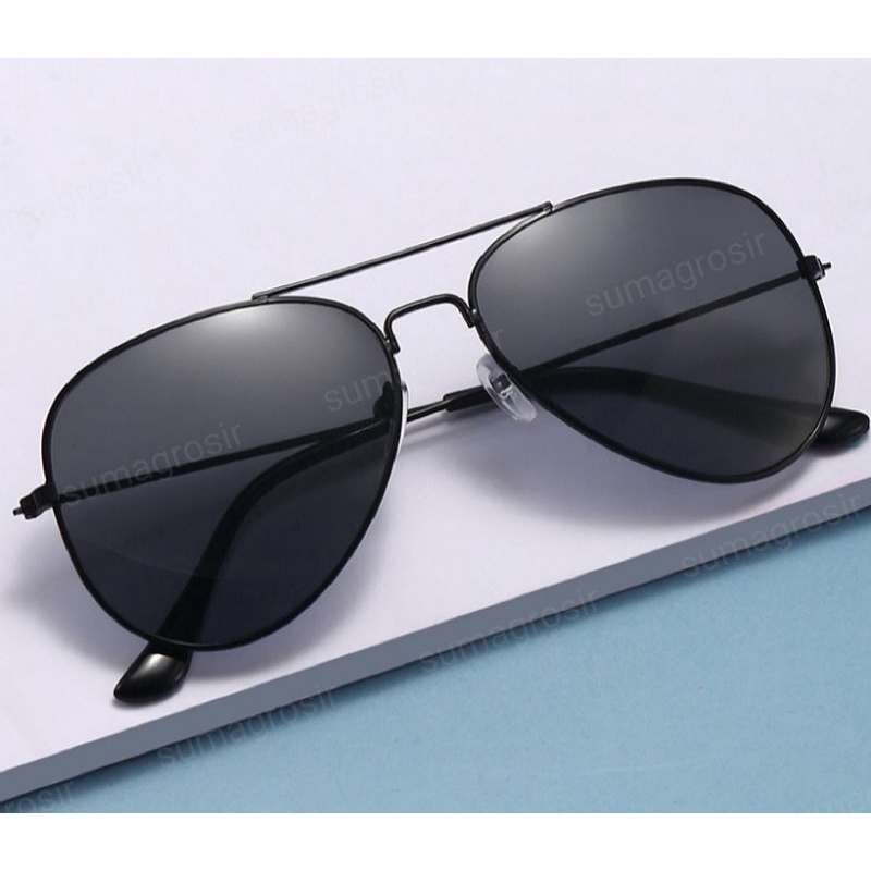 Jual Kacamata Hitam Aviator Sunglasses Pilot Pria Wanita Anti Radiasi
