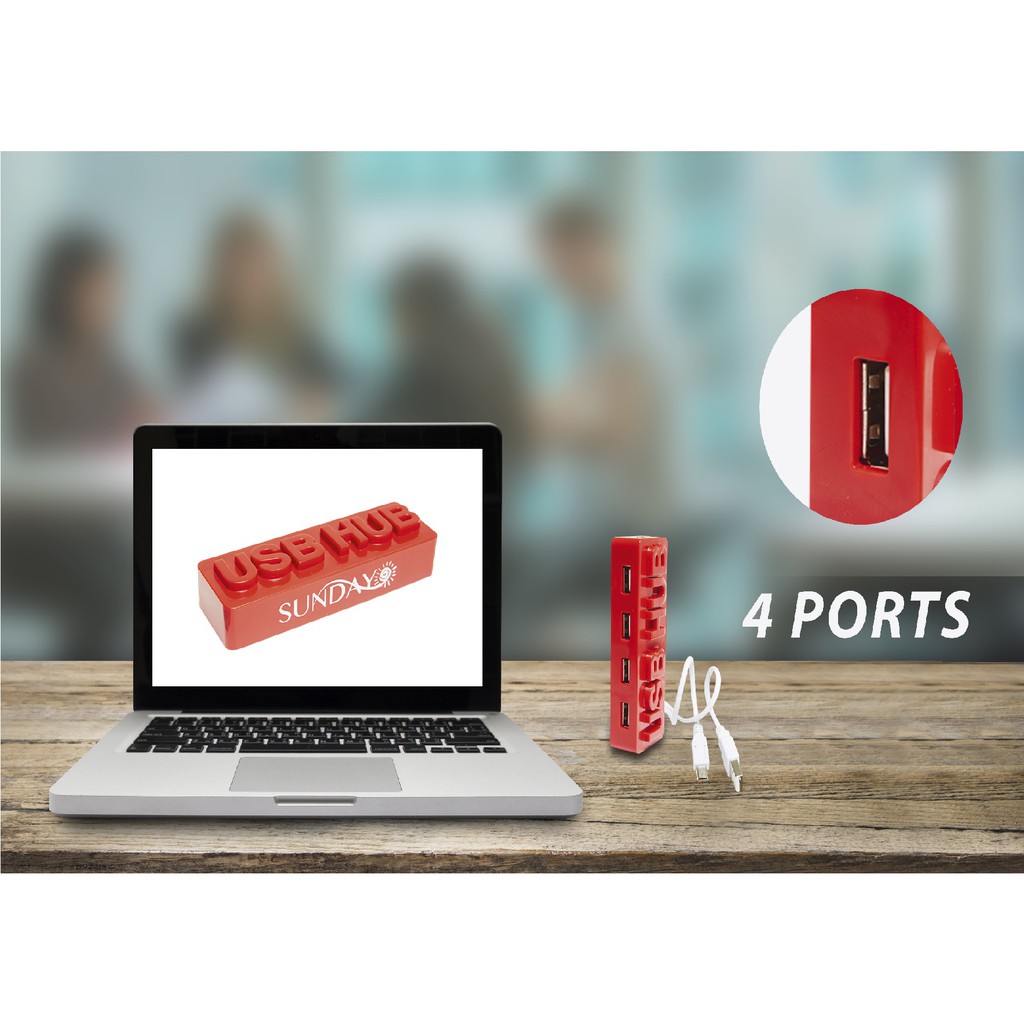 Jual Sunday USB Hub Merah (HL250R1) | Shopee Indonesia