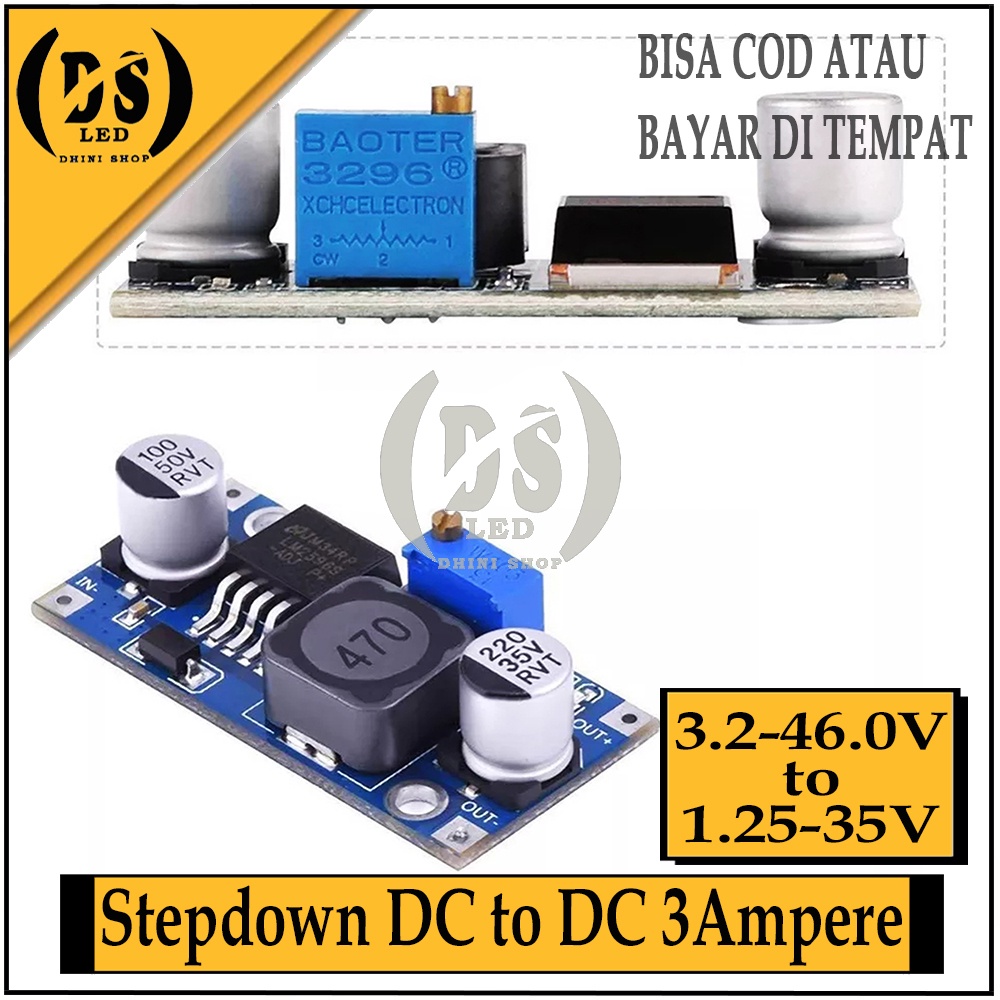 Jual Stepdown DC to DC 3Ampere / Stepdown LM2596 Adjustable DC-DC ...