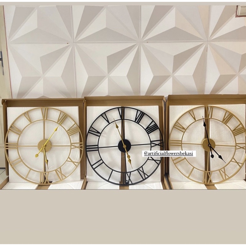 Jual READY ! JAM DINDING NORDIC JAM INDUSTRIAL JAM ROMAWI BESAR 60 CM