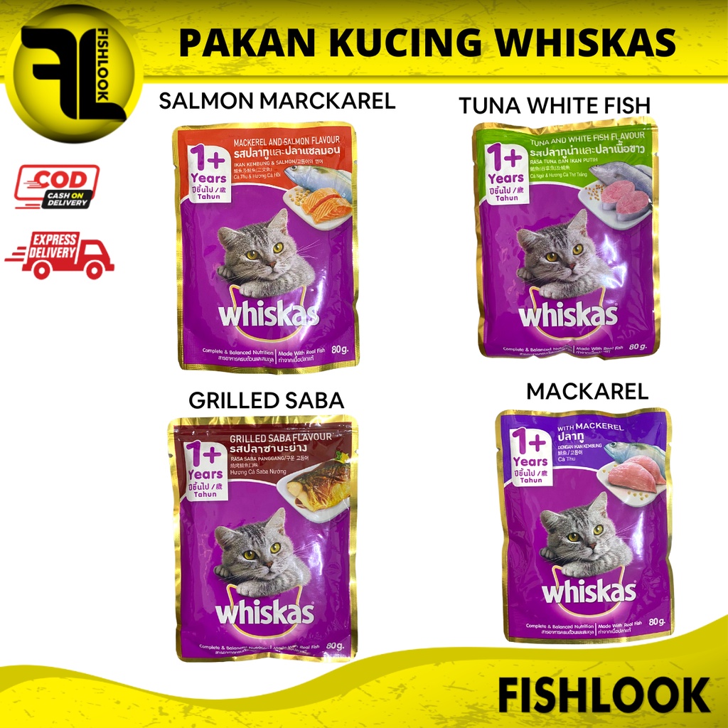 Jual Whiskas 1+ Makanan Kucing Basah Saset Whiskas Saset All Varian 80 Gr Wiskas Shopee