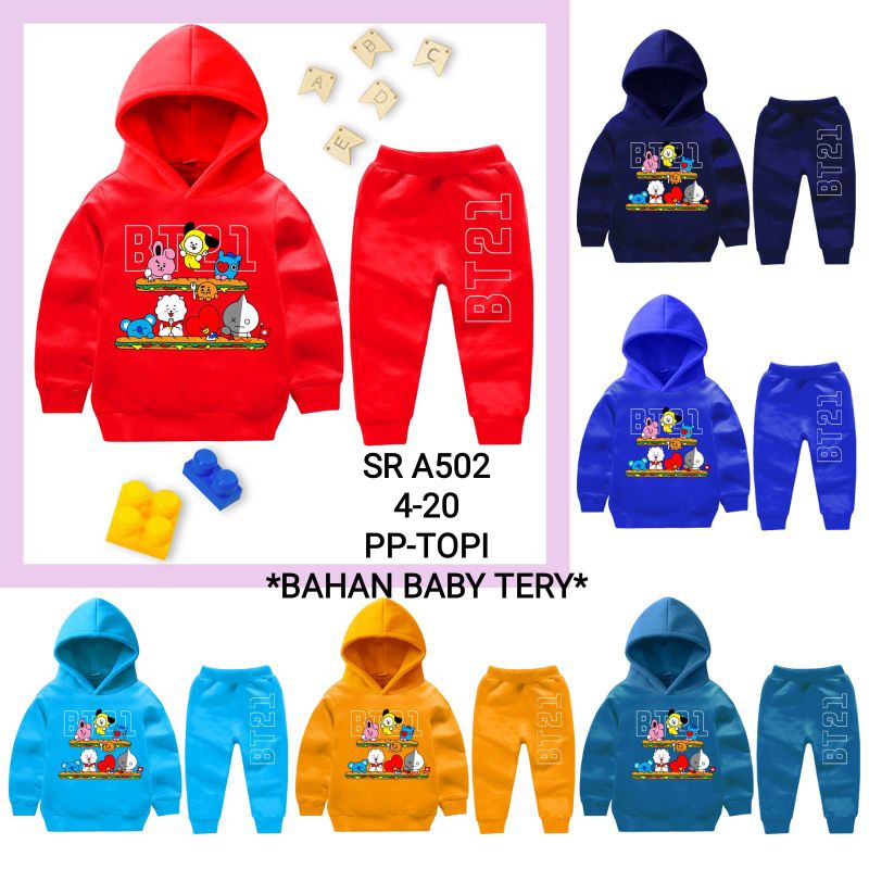 Jual Setelan anak 1 2 3 4 5 6 tahun BTS jumper jumperswit BT21 korea ...