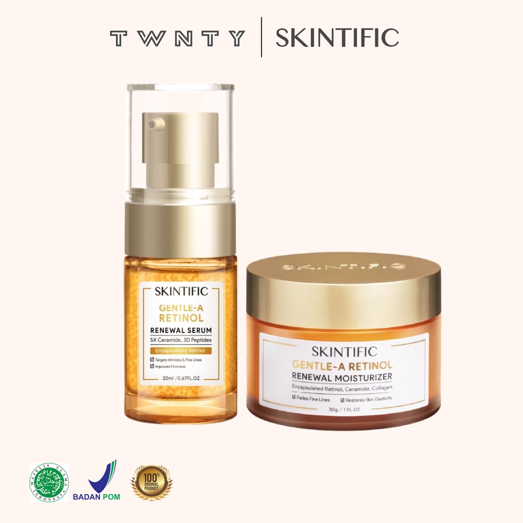 Jual SKINTIFIC ANTI AGING RETINOL SET GENTLE A RETINOL RENEWAL SERUM ...