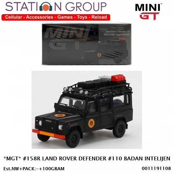 Miniature 1/64 Land Rover Defender 110 - Série Intelijen Indonesia, Noire, Neuve