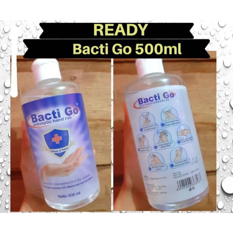 Jual BACTI GO HANDSANITIZER CAIR 500ML | Shopee Indonesia