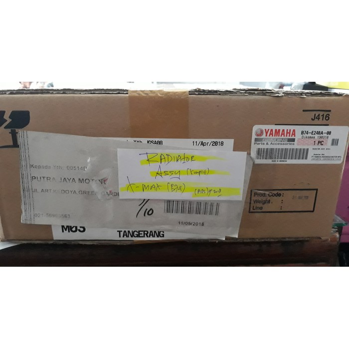 Jual (100% Original ) RADIATOR ASSY (KOMPLIT) (B74) X-MAX BARU mantap ...