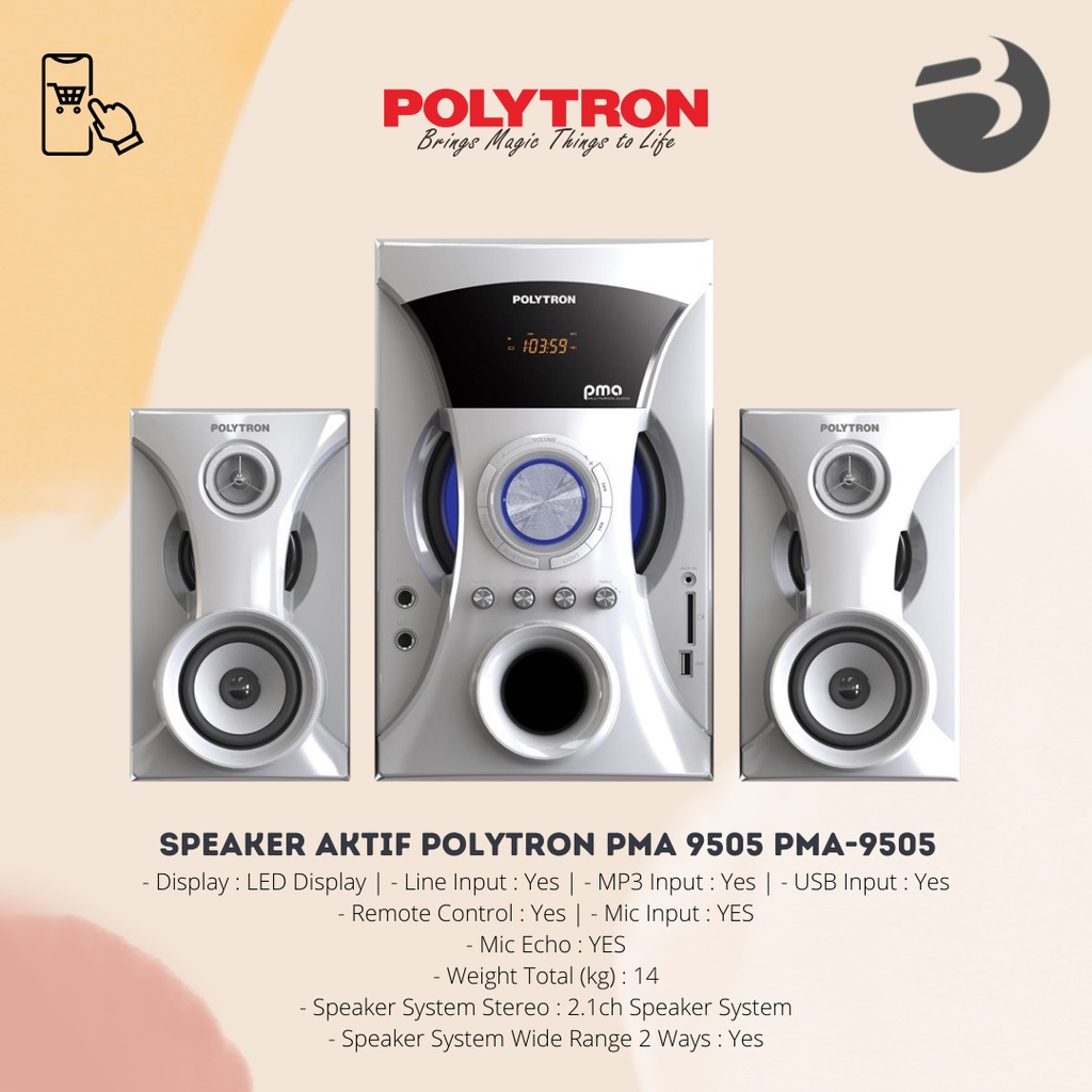 Jual Speaker Aktif Polytron Pma 9505 Pma 9525 Shopee Indonesia