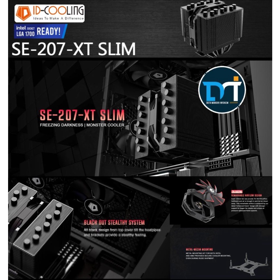 Jual ID Cooling SE-207-XT SLIM - Dual Tower Air CPU Cooler Intel & AMD ...
