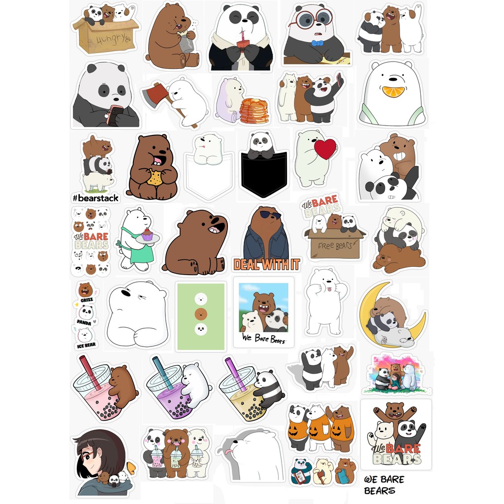 Jual We Bare Bears Sticker Pack Shopee Indonesia 8294