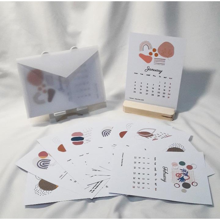 Jual KALENDER AESTHETIC 2021 ABSTRAK PASTEL [KALENDER MURAH] [KALENDER