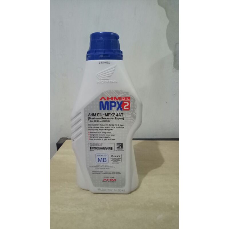 Jual Ahm Oil Mpx Ml W Api Sl Oli Matic Mpx Original Shopee