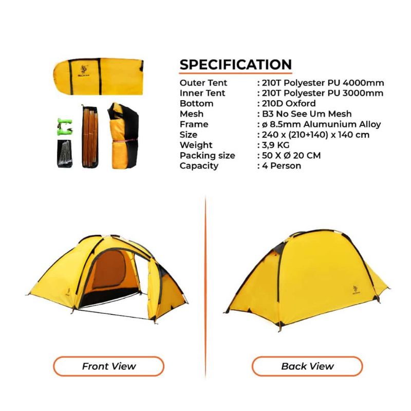 Jual HILLMAN TENT TURTLE 4P | Shopee Indonesia