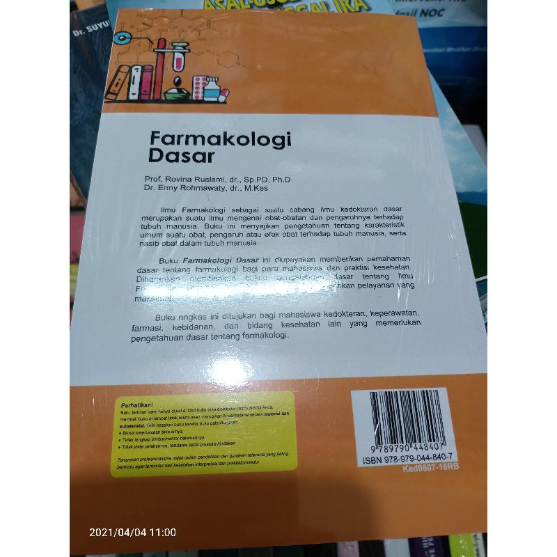 Jual Buku ORI - Buku Farmakologi Dasar Rovina Ruslami & Enny Rohmawaty ...