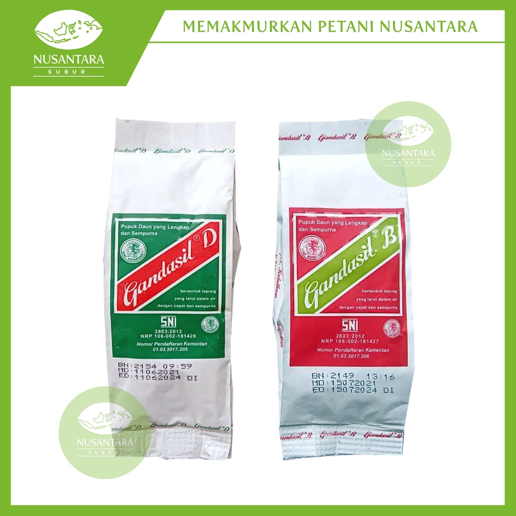 Jual PUPUK TANAMAN DAUN HIJAU GANDASIL D PUPUK GANDASIL B TANAMAN BUAH ...