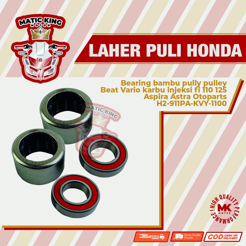 Jual Bearing laher bambu pully puli pulley Beat Vario karbu injeksi fi