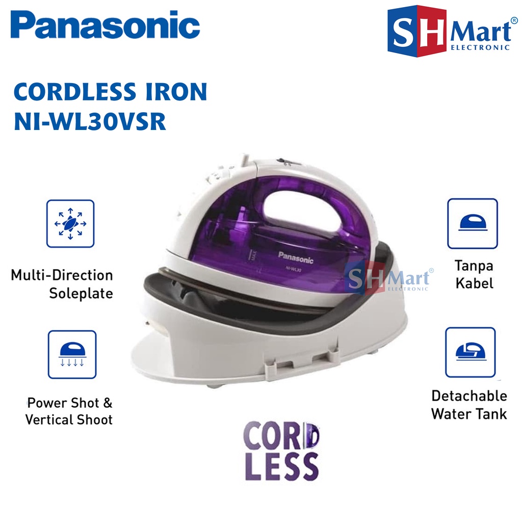 Jual Panasonic Cordless Steam Iron Steam Iron Setrika Uap Tanpa Kabel Ni Wl Niwl Shopee