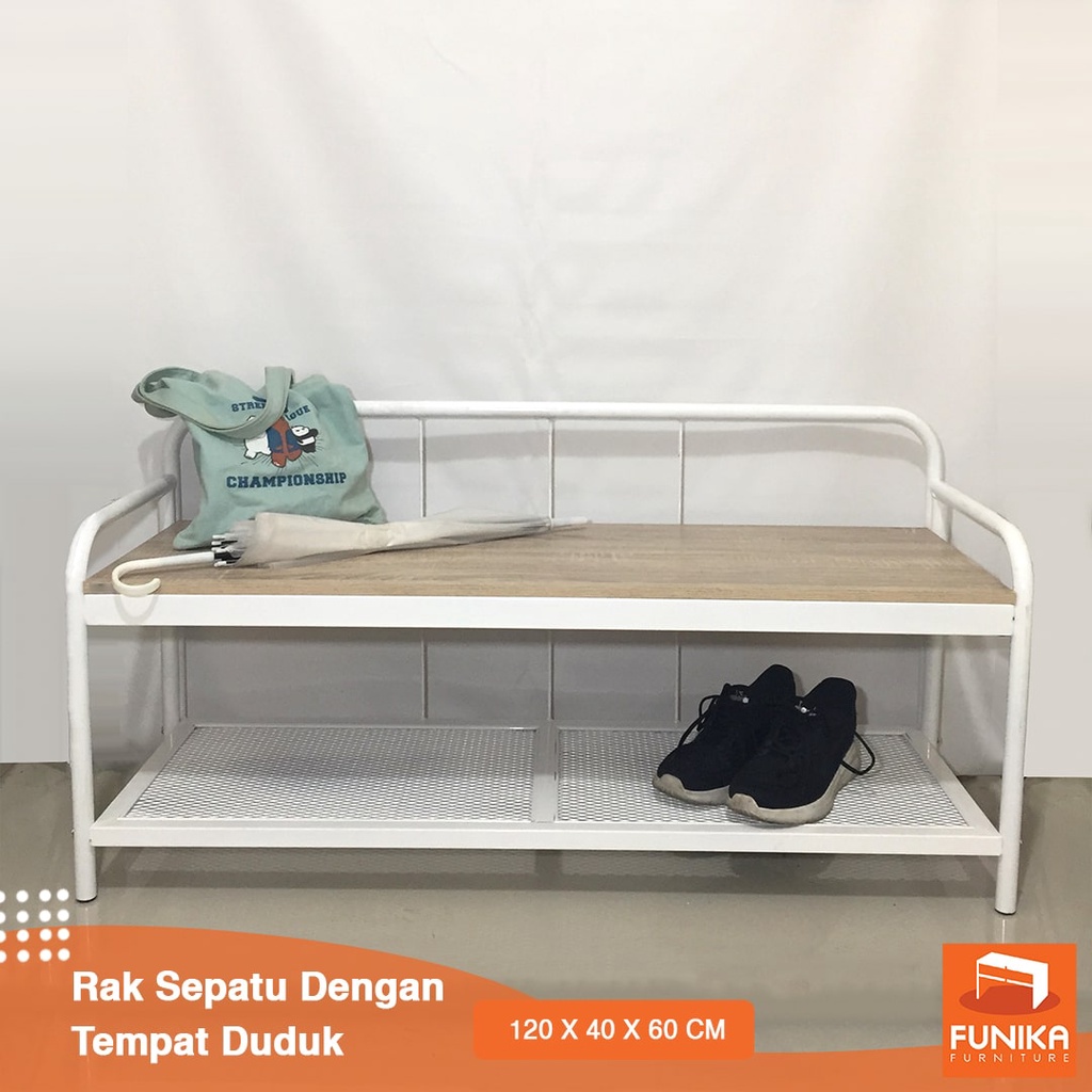 Jual M Ch Rak Sepatu Dengan Tempat Duduk Rak Sepatu Modern Shopee Indonesia