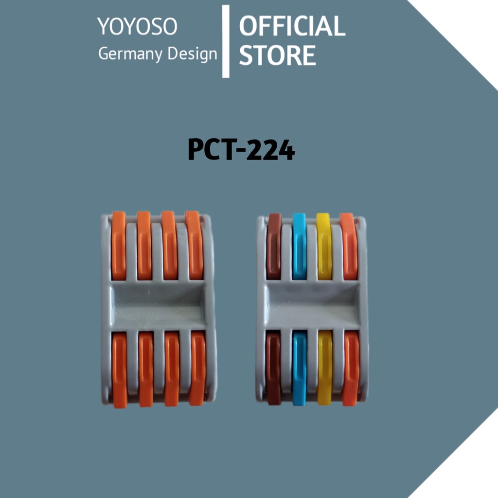 Jual Wire Wiring Connector Conductor Terminal PCT-224 Sambungan Kabel 4 ...