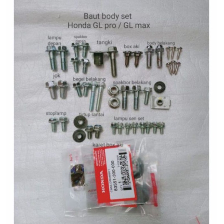 Jual Baut Baud Full Set Lengkap Honda GL PRO GL MAX (KW Super) Komplit ...