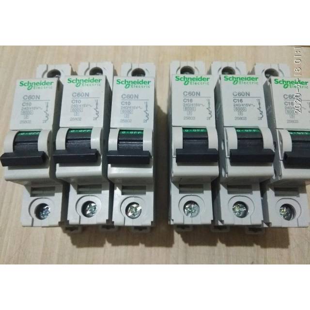 Jual Mcb 1p Schneider Type C60 C10 Andc16 Shopee Indonesia