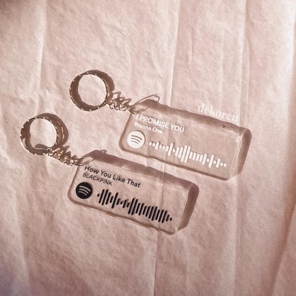 Jual Custom Spotify Song Acrylic Keychain Gantungan Kunci Akrilik