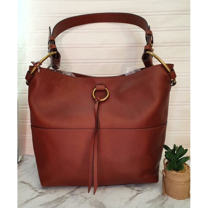 Fossil Ada Bucket Bag Brown