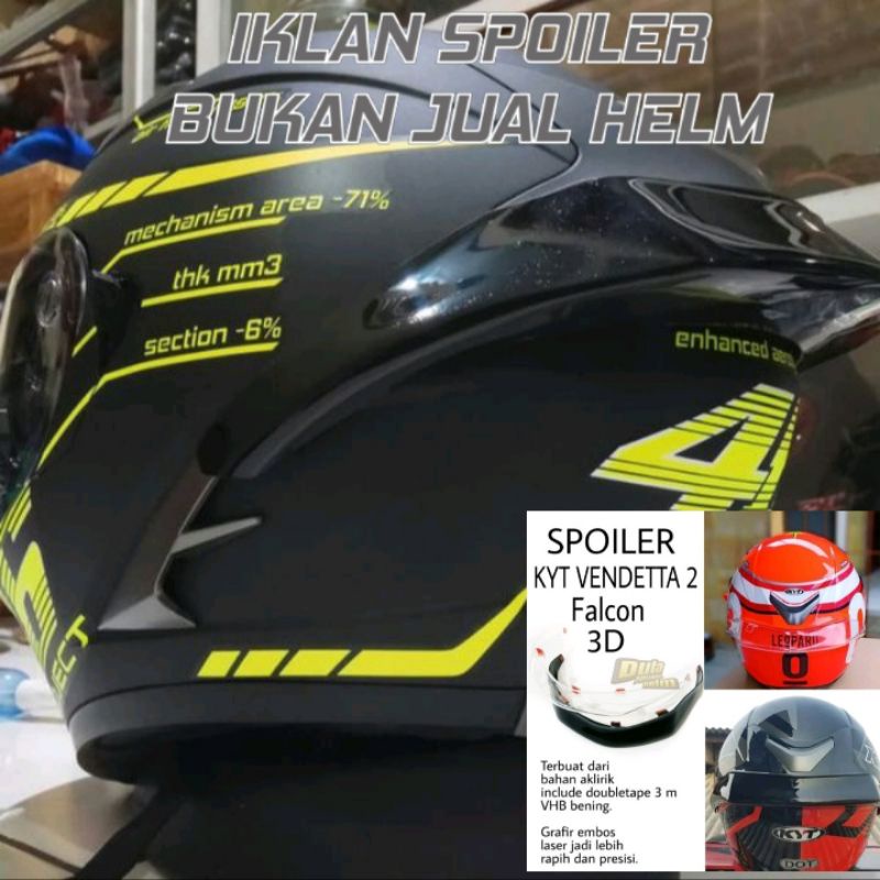 Jual Spoiler D Helm Kyt Vendetta Falcon Aksesoris Helm Full Face